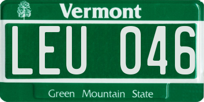 VT license plate LEU046