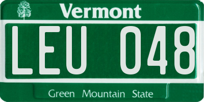 VT license plate LEU048