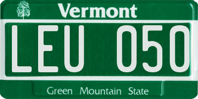 VT license plate LEU050