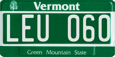 VT license plate LEU060