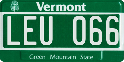 VT license plate LEU066