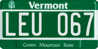 VT license plate LEU067