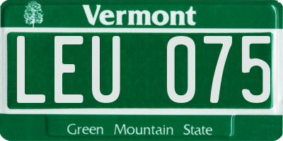 VT license plate LEU075