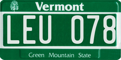 VT license plate LEU078