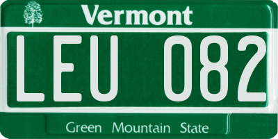 VT license plate LEU082