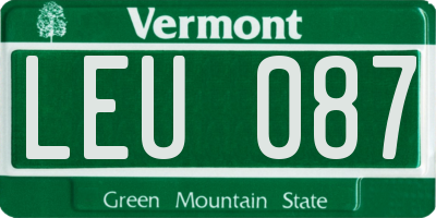 VT license plate LEU087