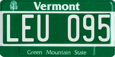 VT license plate LEU095