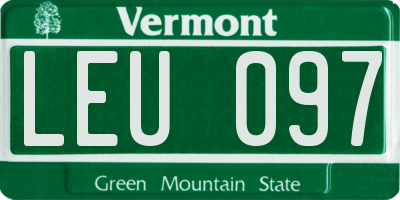 VT license plate LEU097
