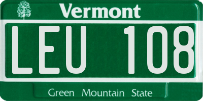 VT license plate LEU108