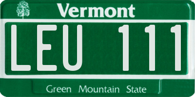 VT license plate LEU111
