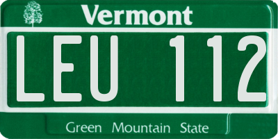 VT license plate LEU112