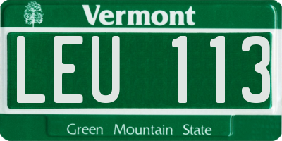 VT license plate LEU113