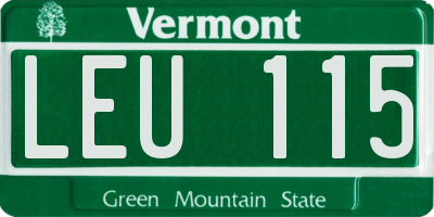 VT license plate LEU115