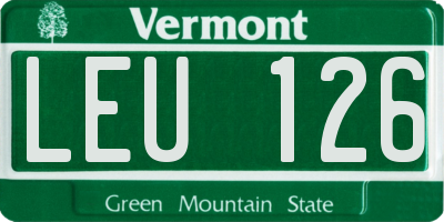 VT license plate LEU126