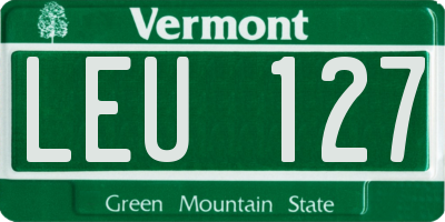 VT license plate LEU127