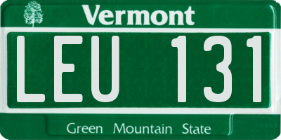 VT license plate LEU131