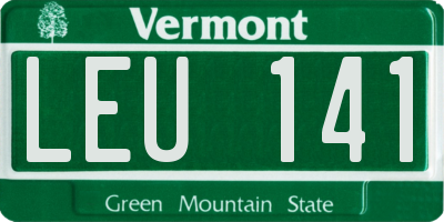 VT license plate LEU141