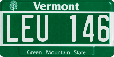 VT license plate LEU146