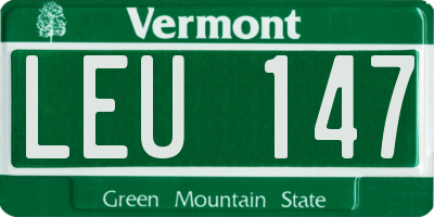 VT license plate LEU147