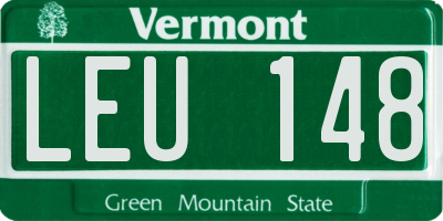 VT license plate LEU148