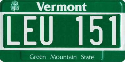 VT license plate LEU151