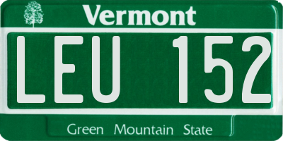 VT license plate LEU152