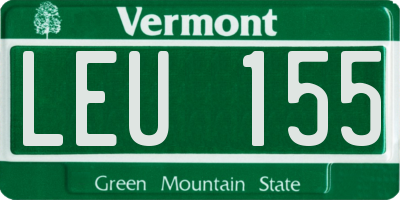 VT license plate LEU155