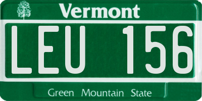 VT license plate LEU156