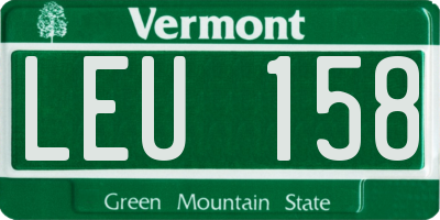 VT license plate LEU158