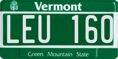 VT license plate LEU160