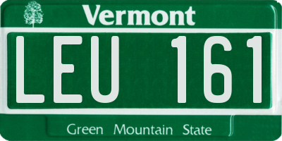 VT license plate LEU161