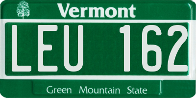 VT license plate LEU162