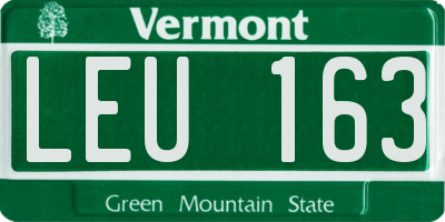VT license plate LEU163