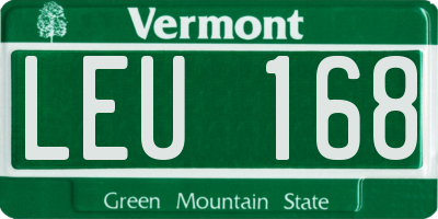VT license plate LEU168