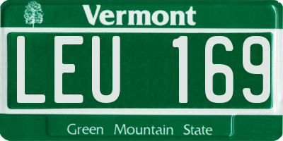 VT license plate LEU169