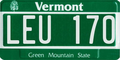 VT license plate LEU170