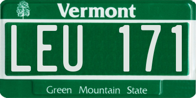 VT license plate LEU171