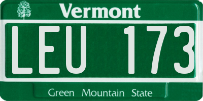 VT license plate LEU173