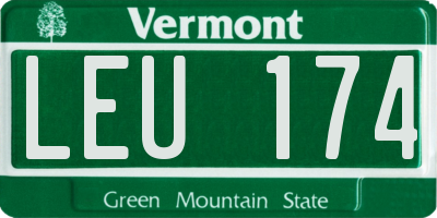 VT license plate LEU174