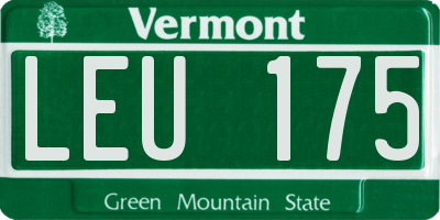 VT license plate LEU175