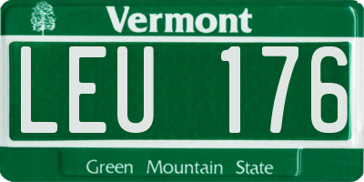 VT license plate LEU176