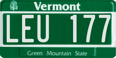 VT license plate LEU177