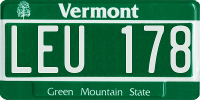 VT license plate LEU178