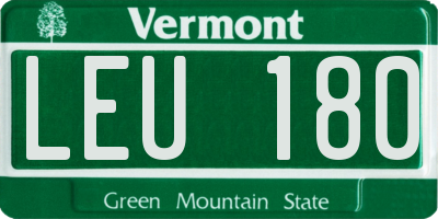 VT license plate LEU180