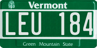 VT license plate LEU184