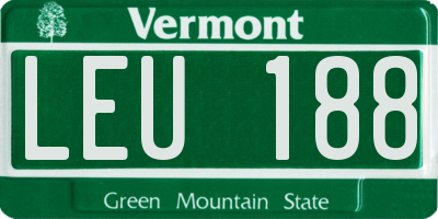 VT license plate LEU188