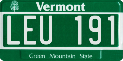 VT license plate LEU191