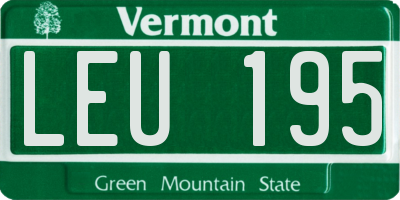 VT license plate LEU195