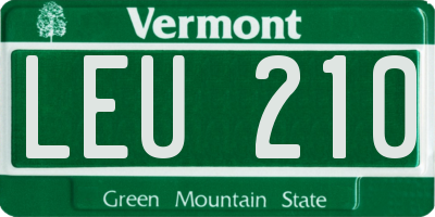 VT license plate LEU210