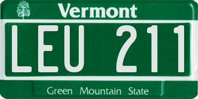 VT license plate LEU211